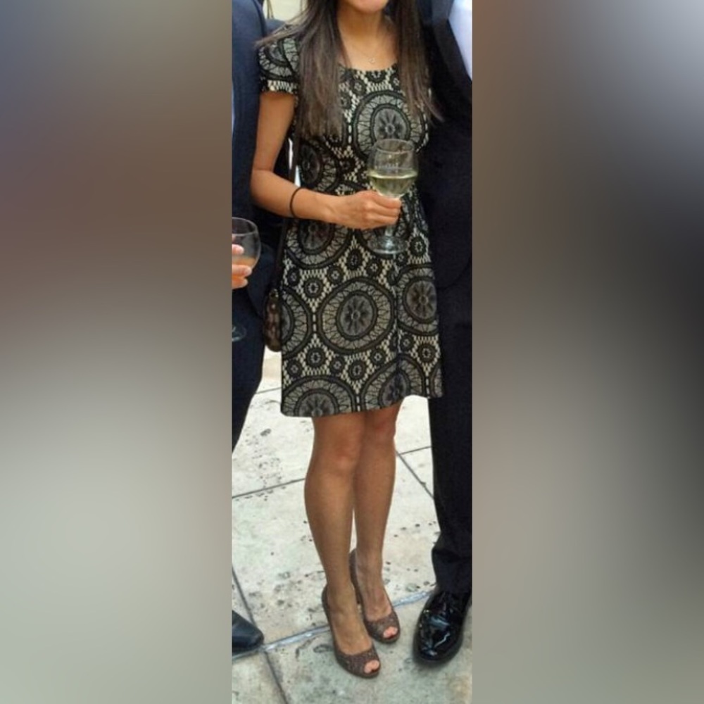 Black and beige dress